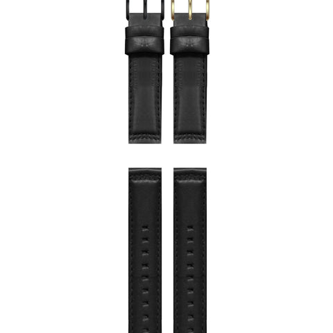 Bracelet en cuir véritable noir 