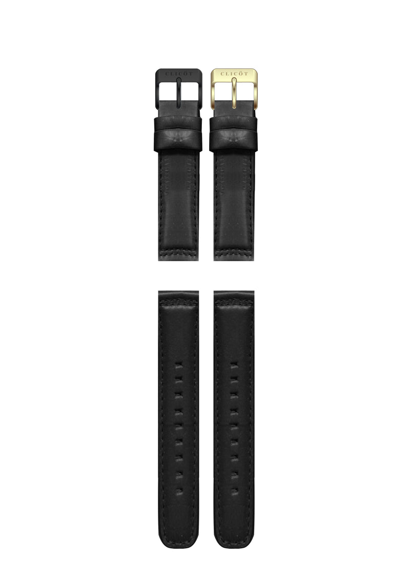 Black Genuine Leather Strap