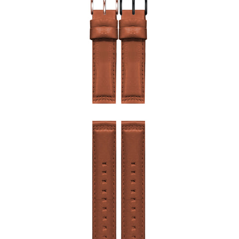 Bracelet en cuir véritable brun pâle