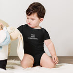 Baby short sleeve TFE one piece (WHITE FONT)