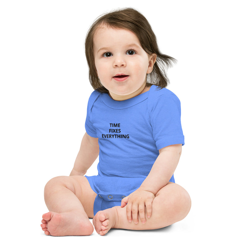 Baby short sleeve TFE one piece (BLACK FONT)
