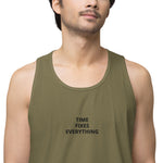 TFE premium tank top (BLACK FONT) - Military Green / S