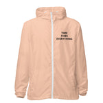 TFE Veste coupe-vent unisexe légère zippée - Blush/Blanc Zipper / XS