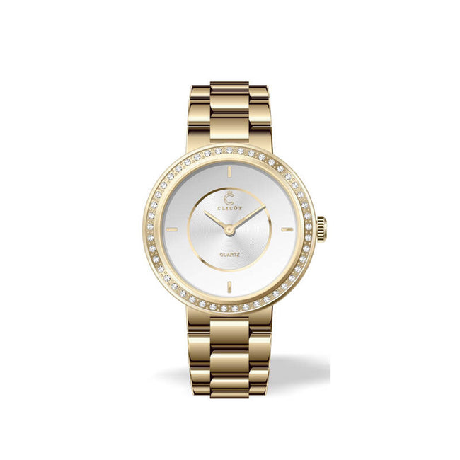 White and Gold stainless steel luxury watch