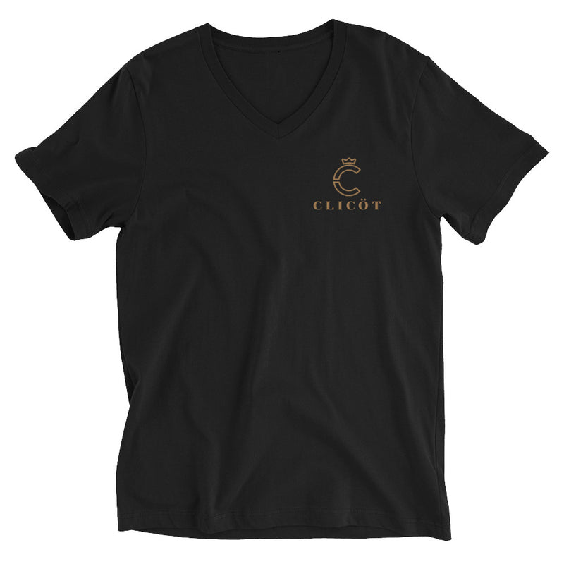 Unisex Short Sleeve V-Neck T-Shirt (embroidery)